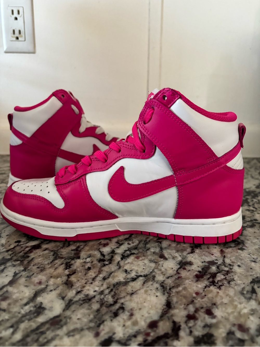 Nike Women’s High-Top Sneakers - White & Hot Pink - Picture 6 of 14